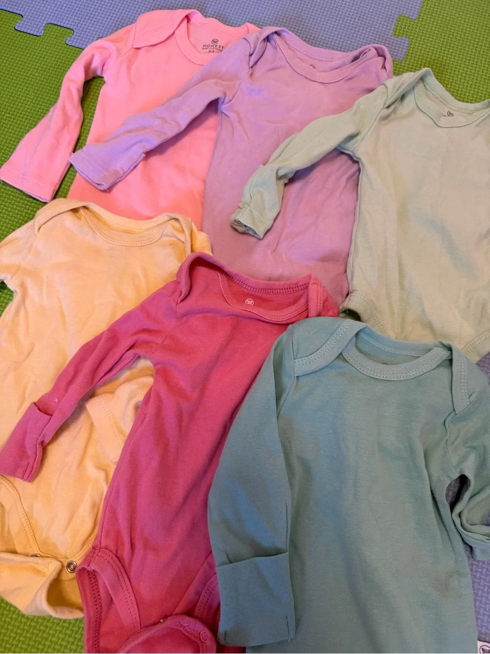 Honest baby colorful hat and onesie bundle